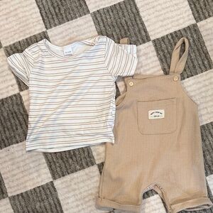 Stylish Beige Kids Overalls